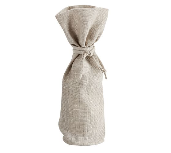 Textured Linen Wine Bag | Pottery Barn