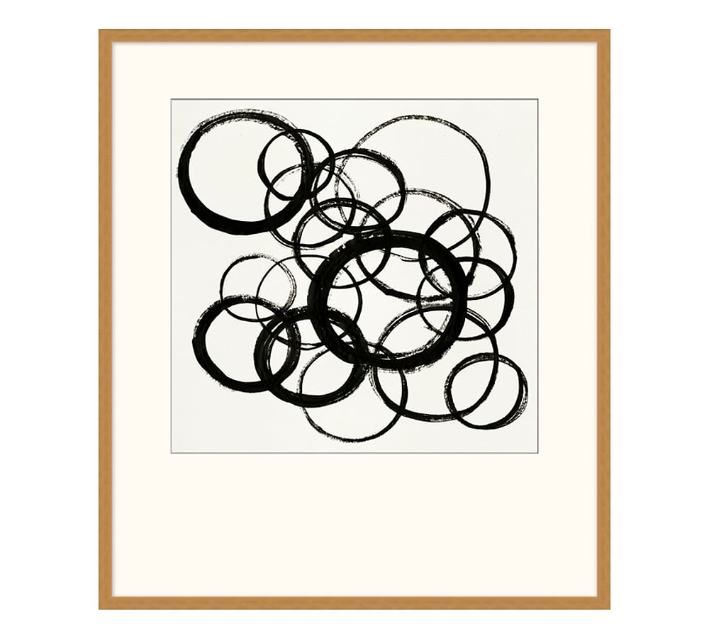 Black Circles Framed Print