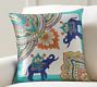 Elephant Scarf Print Pillow Cover