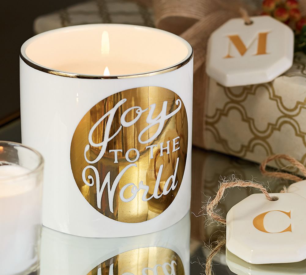 Joy to the World Candle Pot