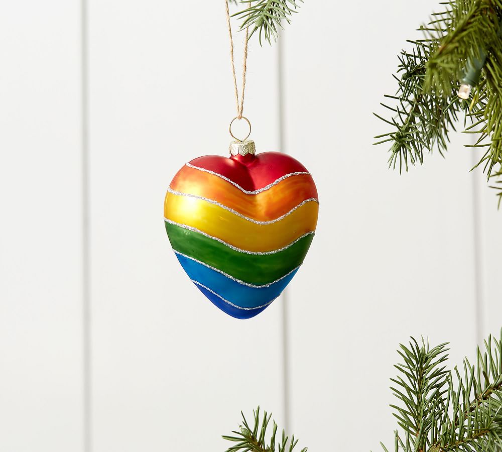 Mercury Glass Rainbow Love is Love Ornament