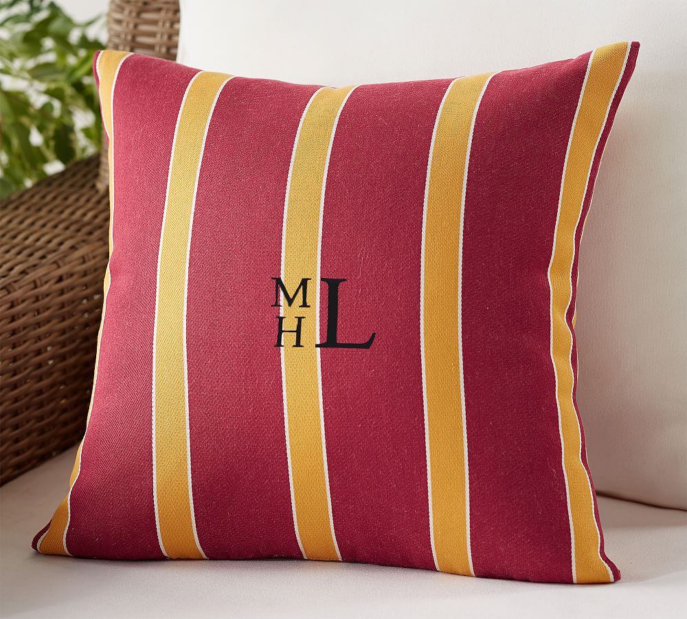 Outdoor Personalized Pierre Striped Pillow