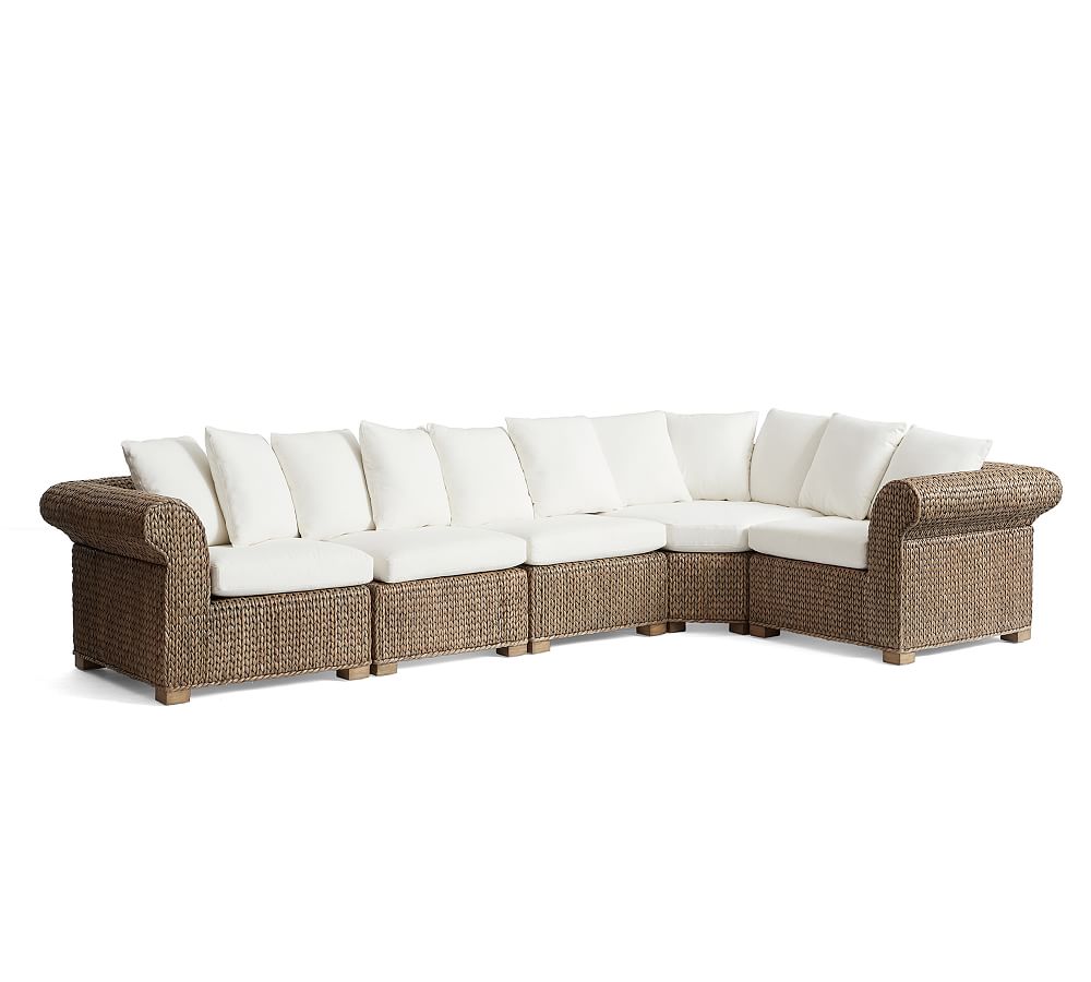 Seagrass 5-Piece Sectional with Wedge