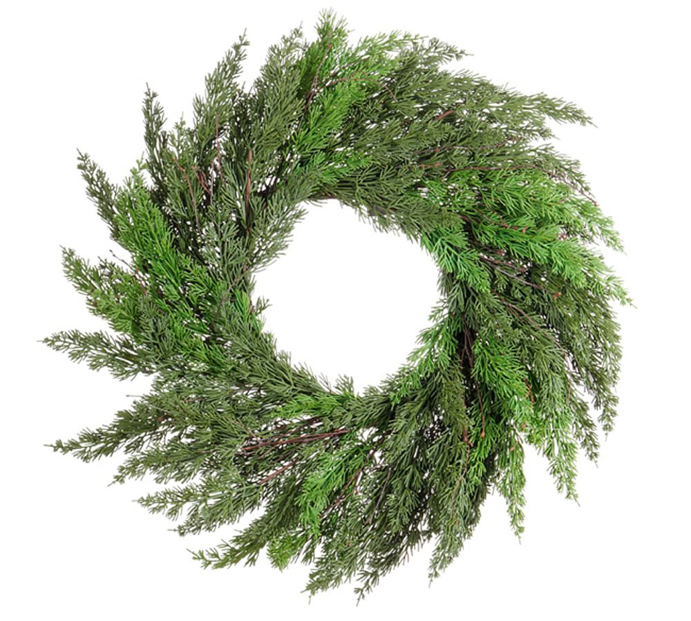 Faux Juniper Wreath Pottery Barn