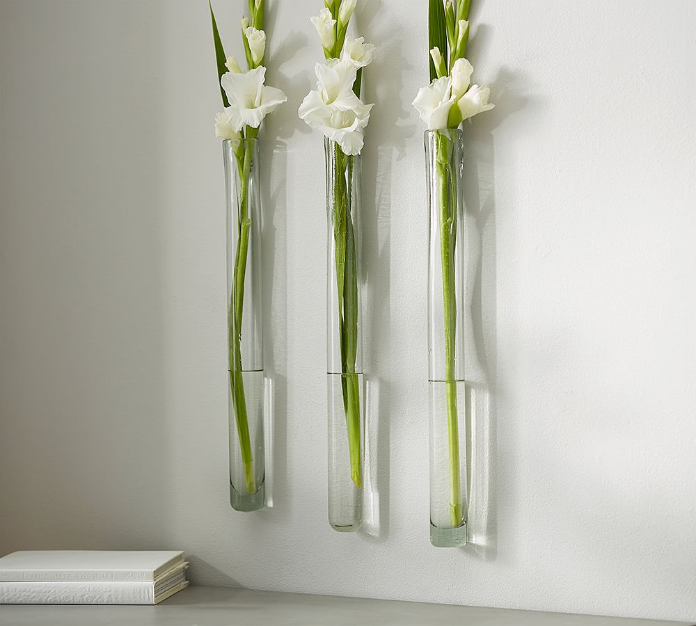 Reed Wall-Mount Recycled Glass Vase