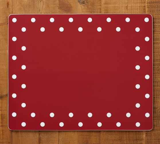 Polka Dot Rectangle Cork Placemat Pottery Barn