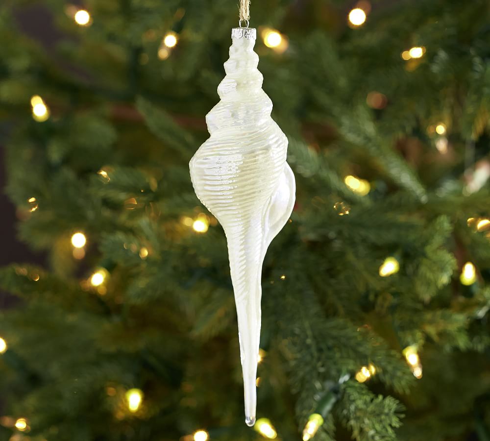 Glass Spiral Shell Ornament