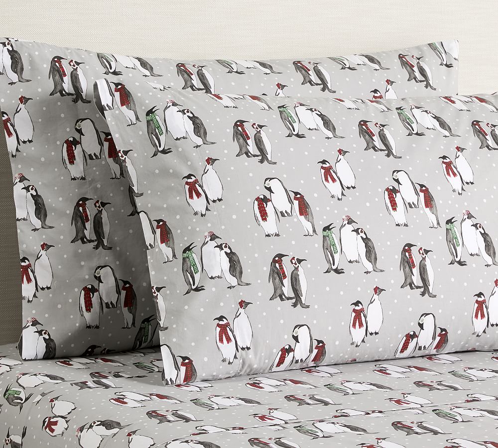 Penguin Print Organic Cotton Sheet Set
