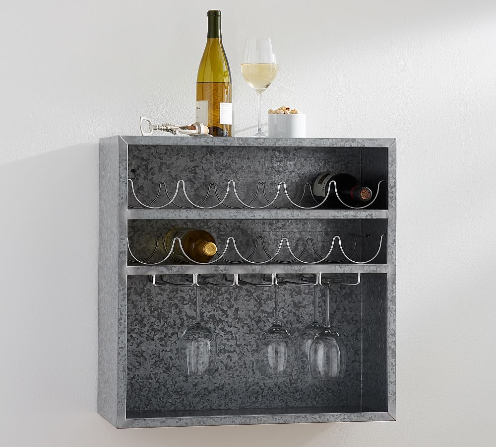 Antique Modular Wine and Glass Storage