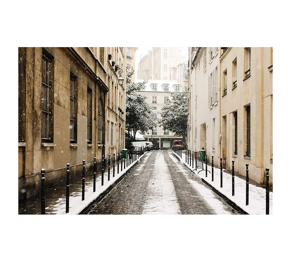 Snow Covered Streets in Paris Framed Prints by Rebecca Plotnick