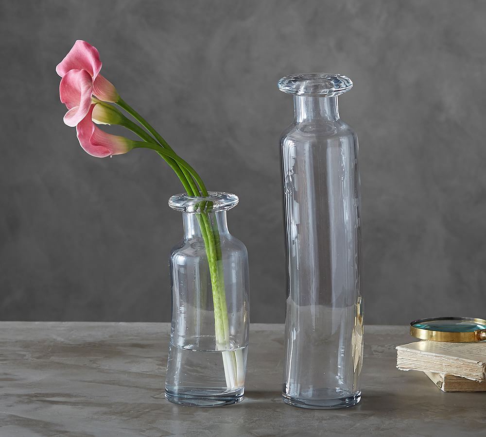 Rolled Lip Glass Vase