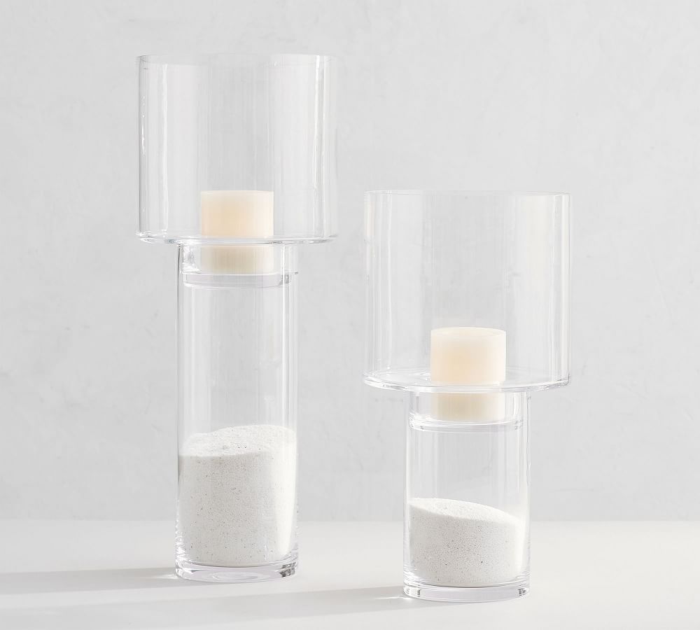 Skye Clear Glass Display Hurricanes Candle Holder Pottery Barn