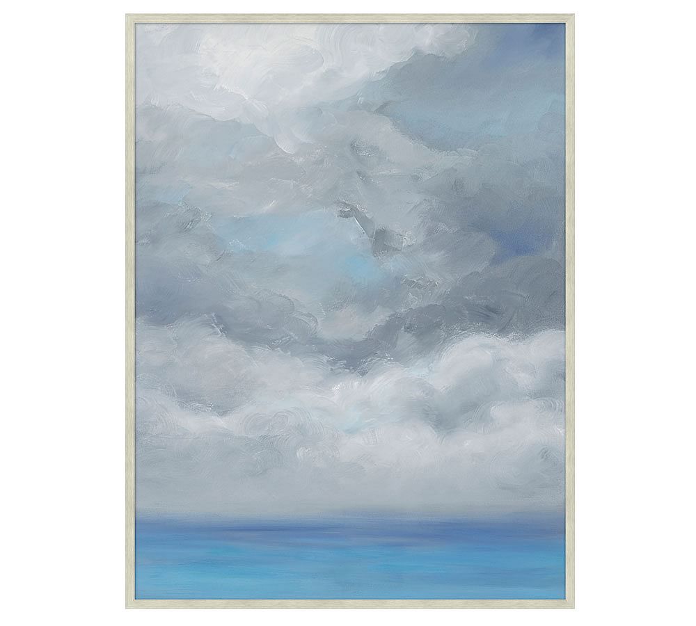 Summer Storm at Sea Framed Canvas