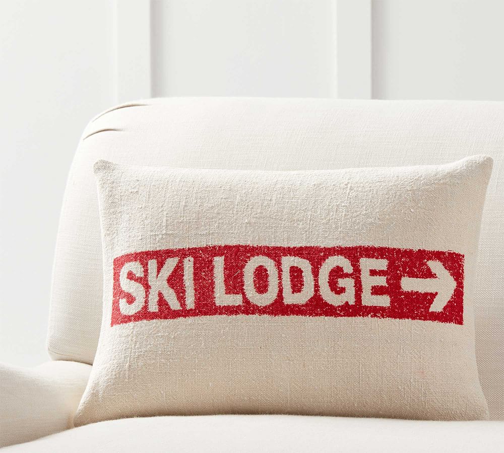 Ski Lodge Grainsack Lumbar Pillow Cover
