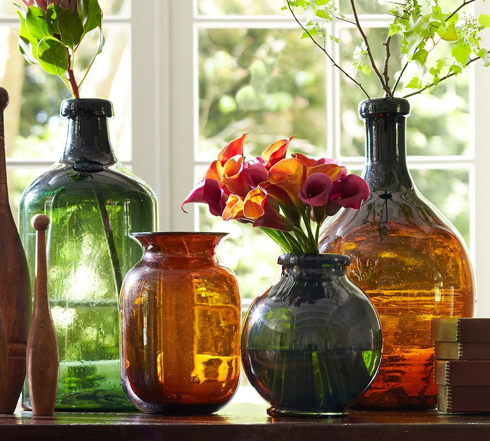 Recycled Glass Bottle Vases