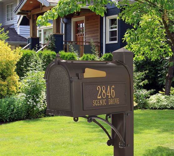 Superior Mailbox Plaque & Post Pottery Barn