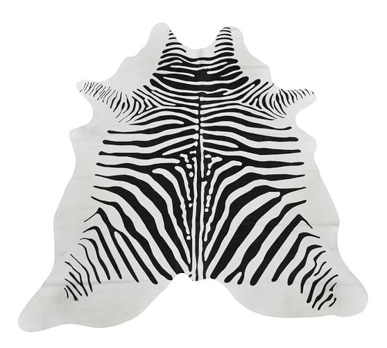 Zebra Pattern Hide Rug Pottery Barn