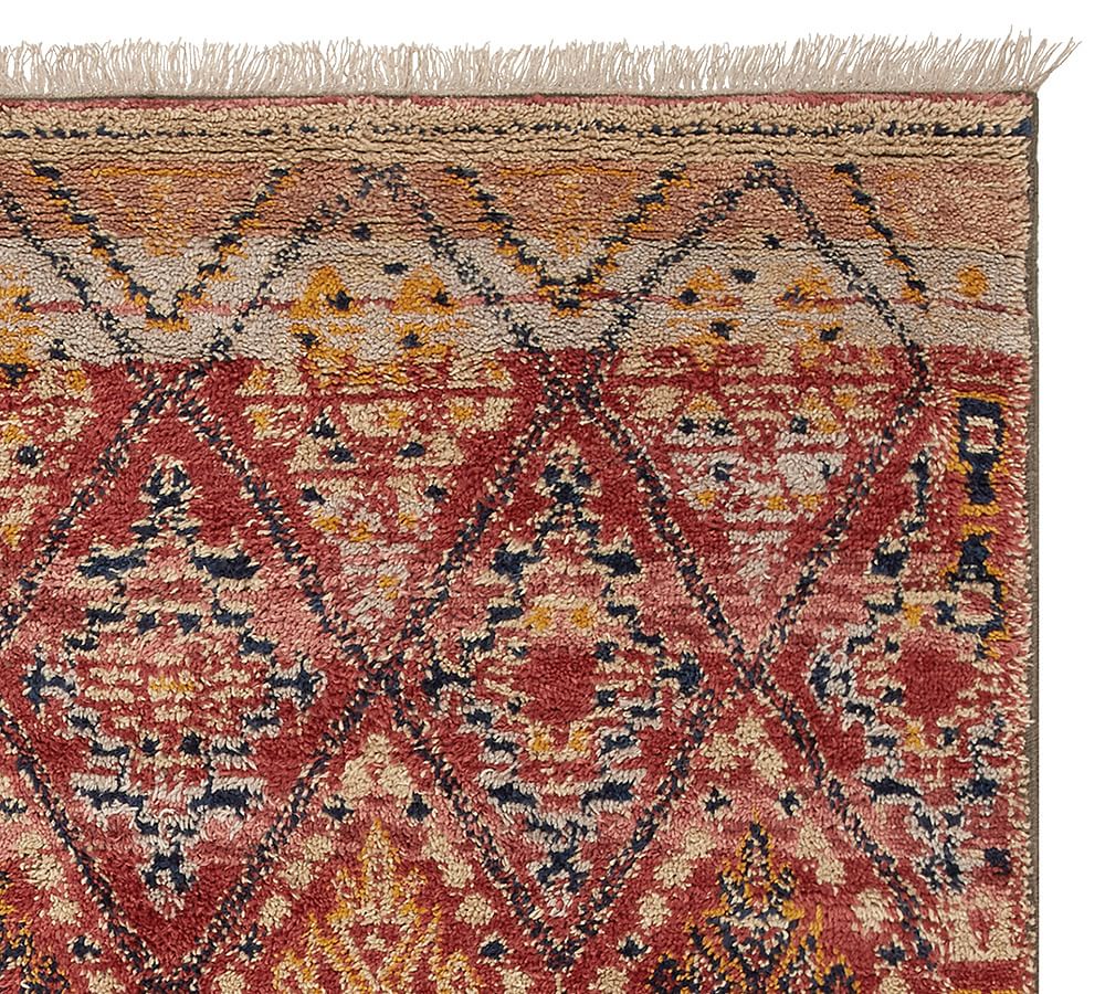 Vaughn Hand-Knotted Rug Swatch - Red