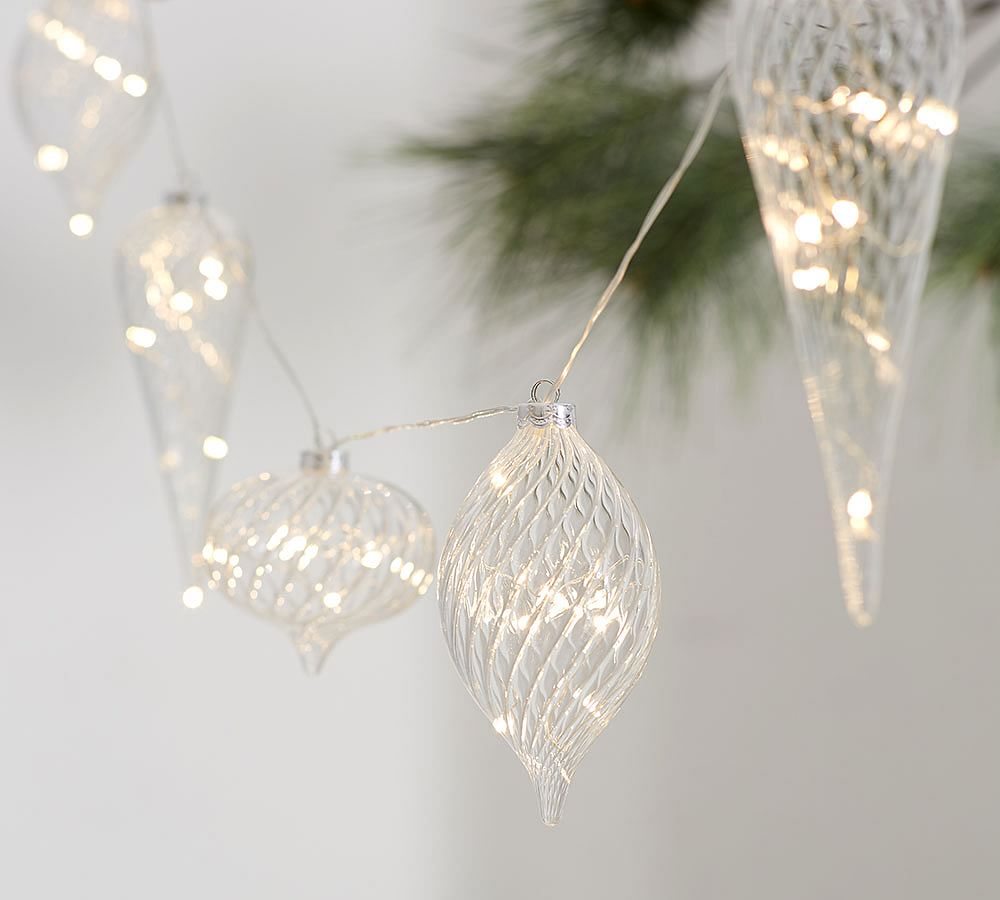 Swirl Glass Ornament String Lights