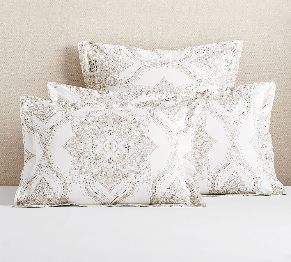 Open Box: Sonya Medallion Organic Percale Sham