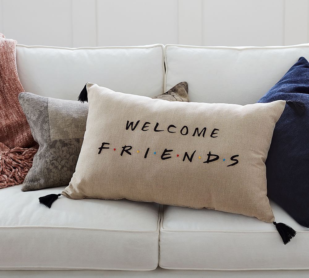 Friends pillow sale pottery barn