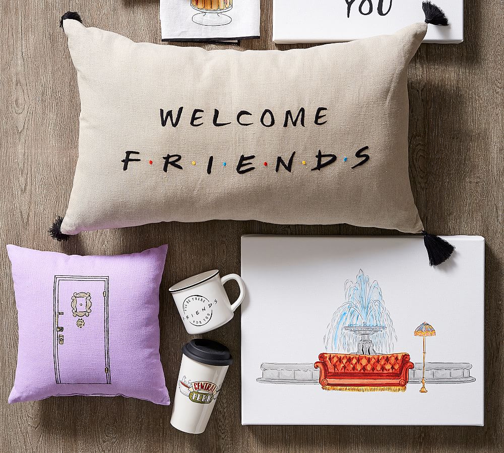 Friends pillow sale pottery barn