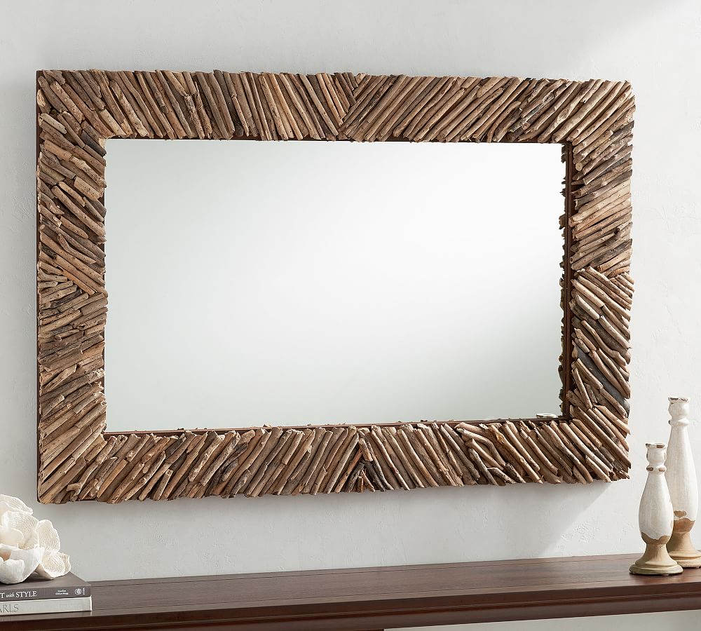 Natural Driftwood Frame Wall Mirror