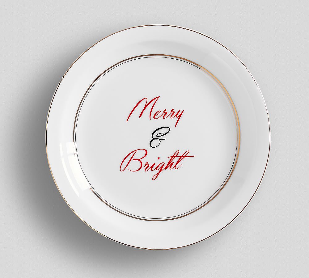 Merry &amp; Bright Appetizer Plate, Set of 4