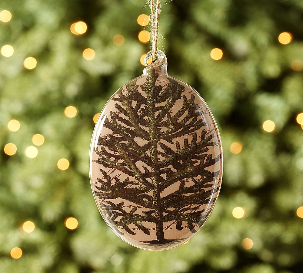 Decoupage Tree Glass Ornament