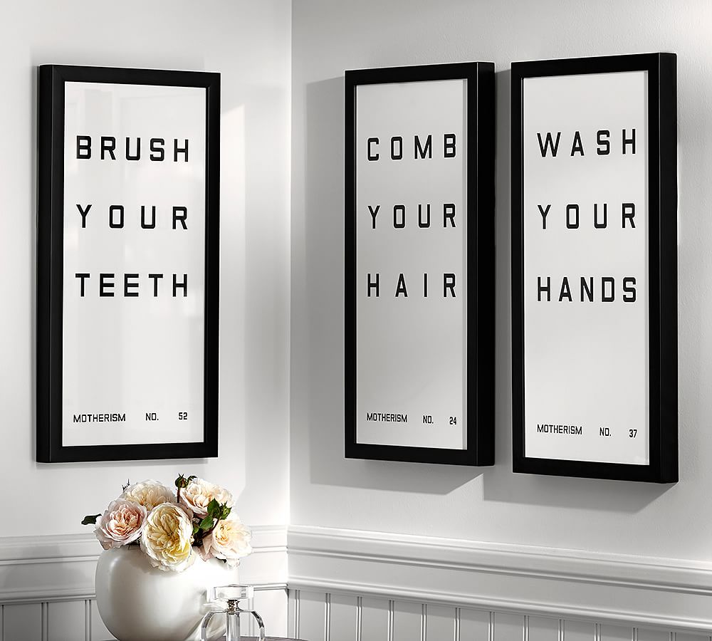 Bathroom Reminders Framed Prints