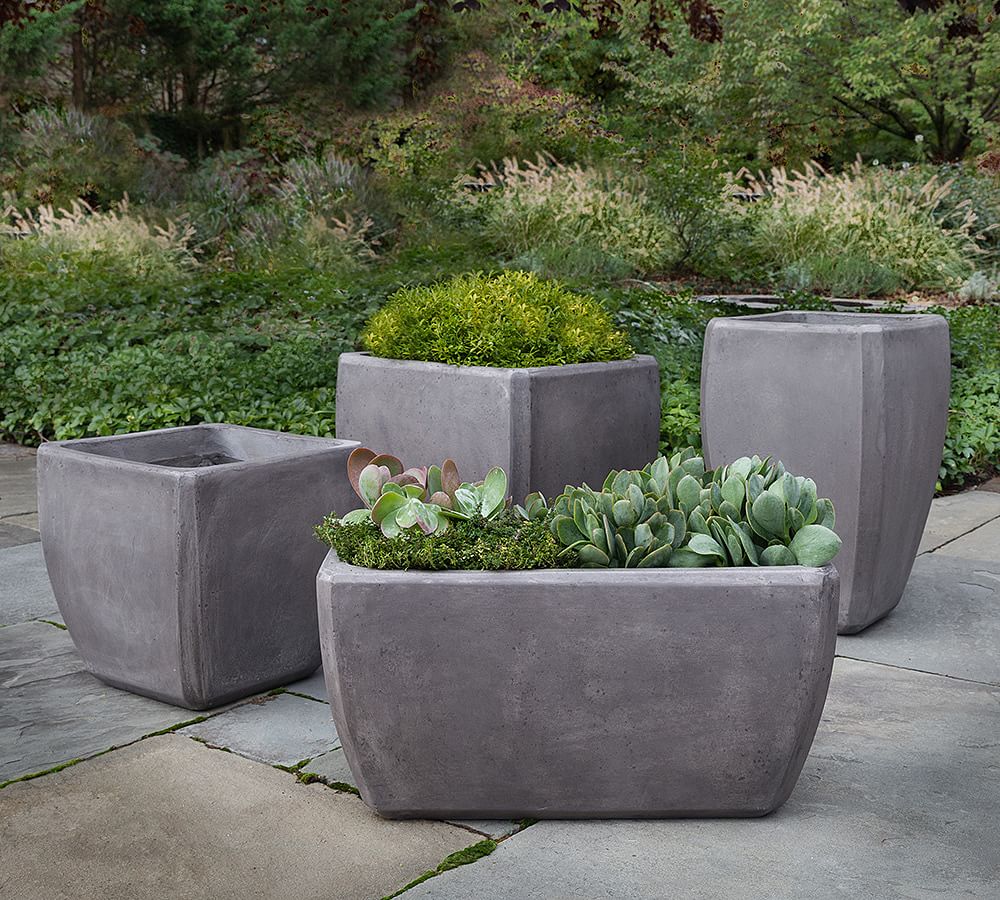 Beveled Edge Outdoor Planters Collection