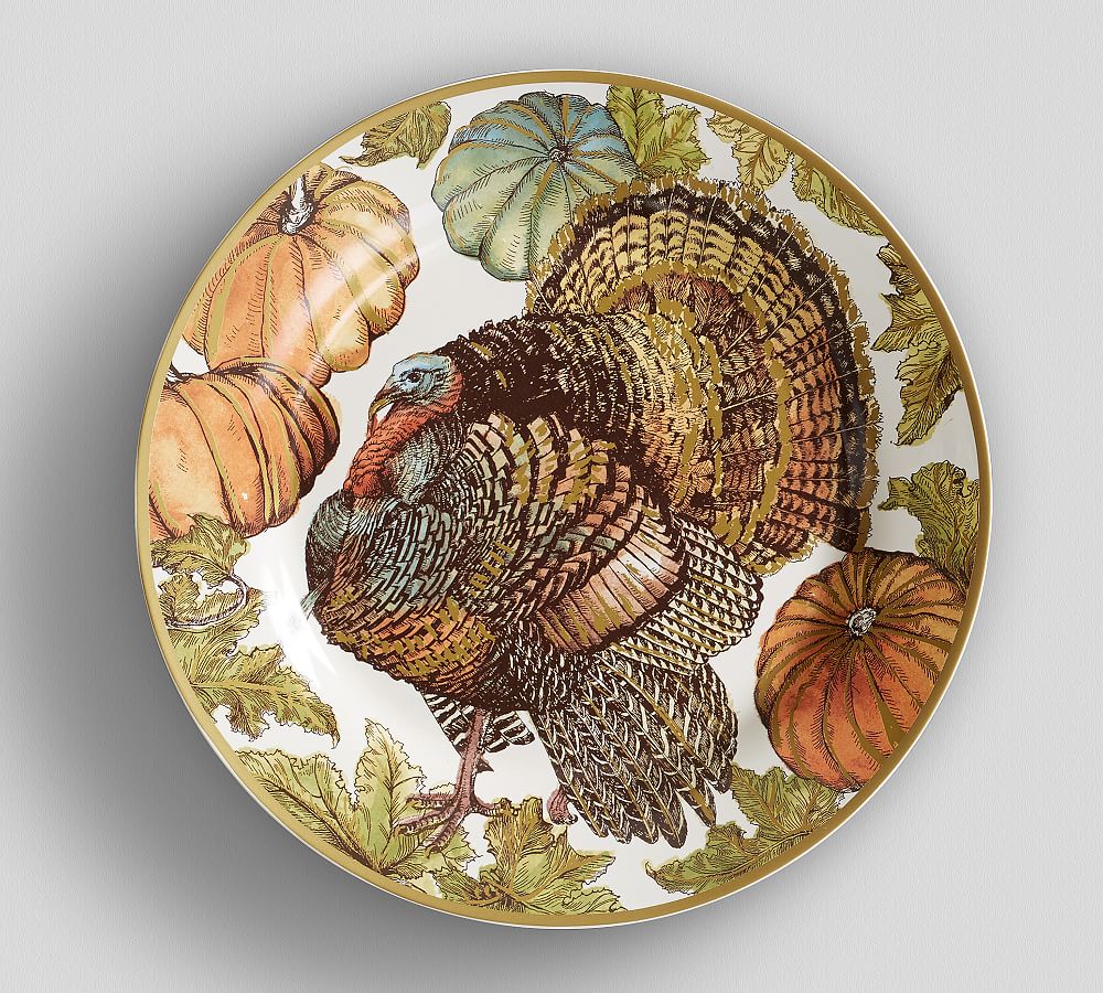 Pottery barn shop turkey plates