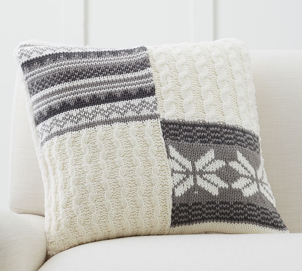 Sweater Patchwork Pillow Cover