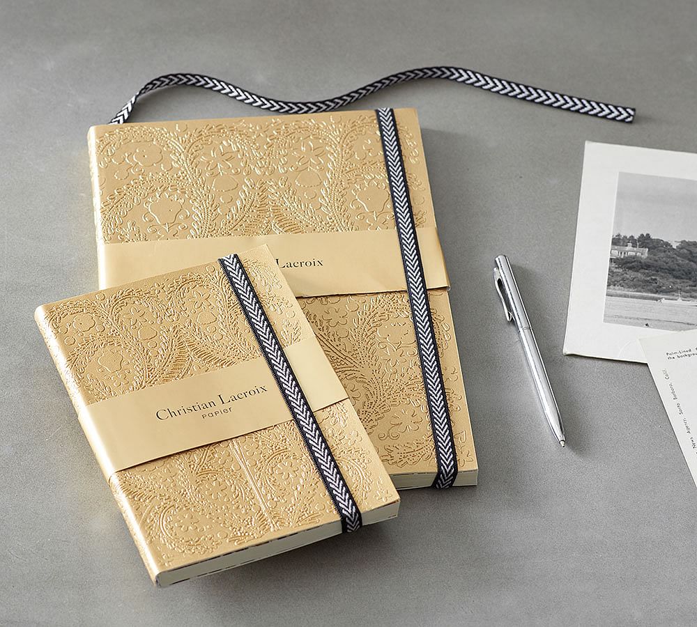 Christian Lacroix Gold Notebook Bundle, Set of 2