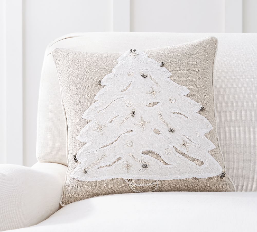Embellished Sparkle Tree Pillow Cover