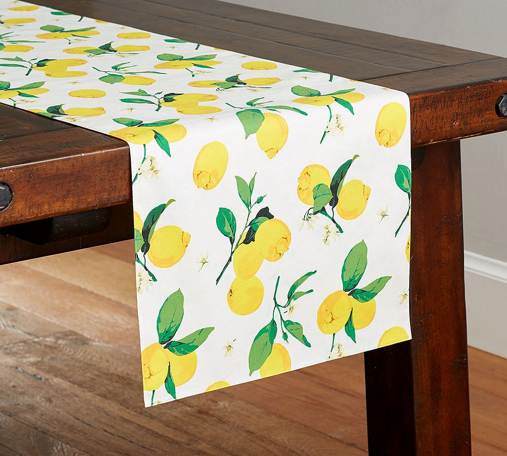 Painted Lemon Table Runner