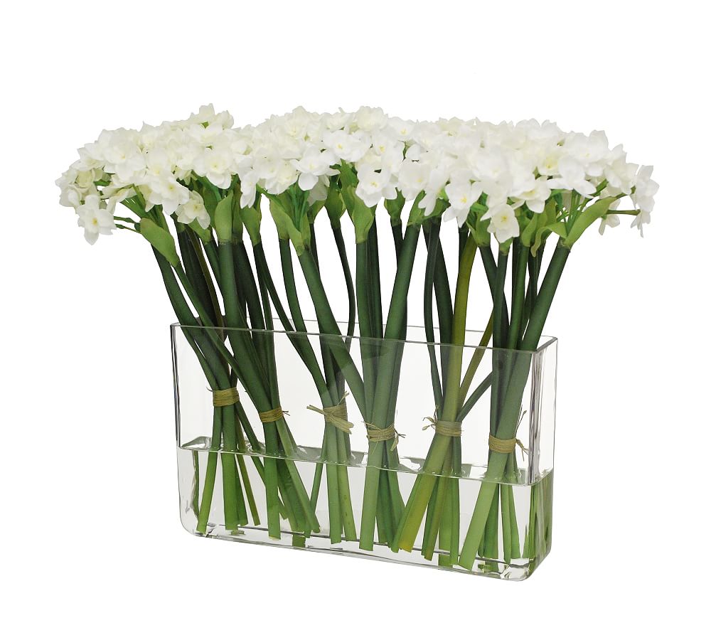 Faux Narcissus In Planter Vase