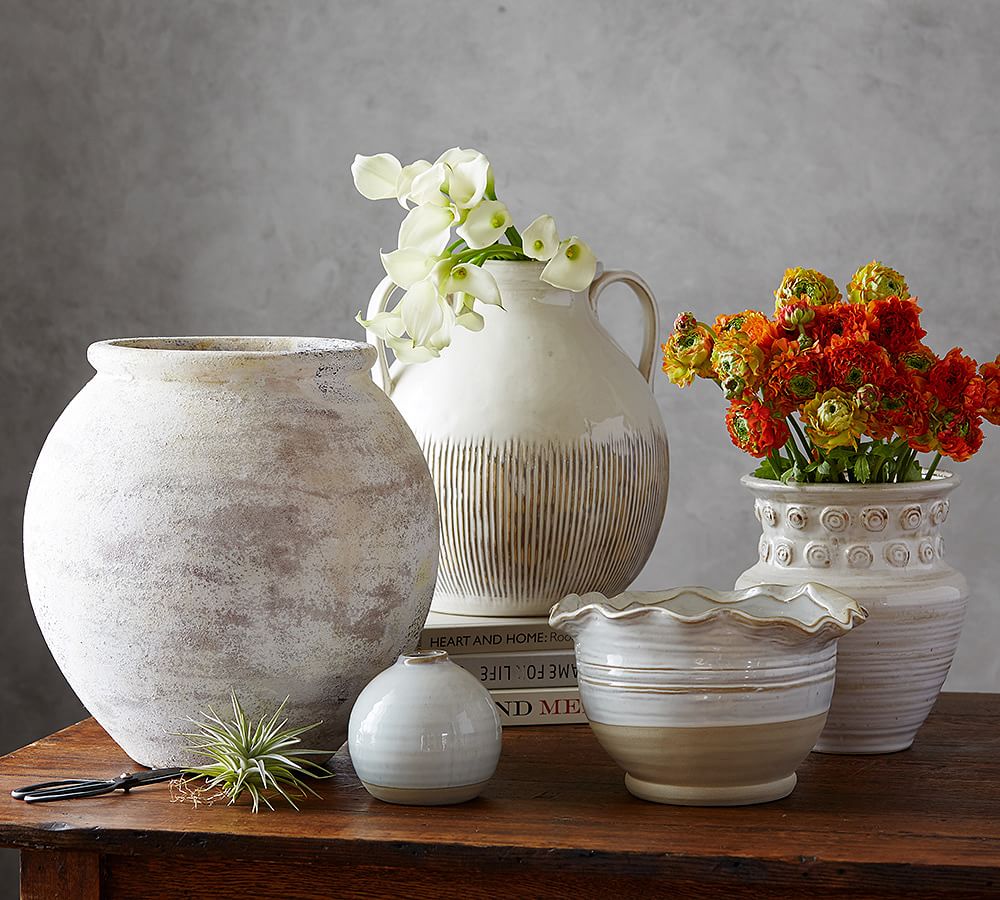 Eclectic Ivory Ceramic Vase