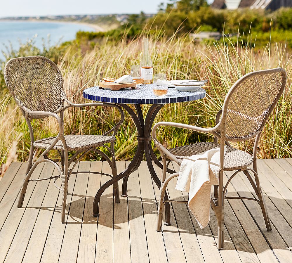 Brea All-Weather Wicker Bistro Dining Chair