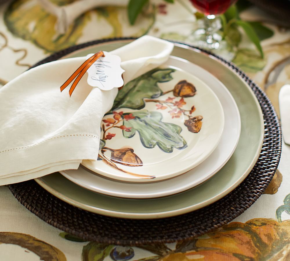 Pottery barn discount leaf plates