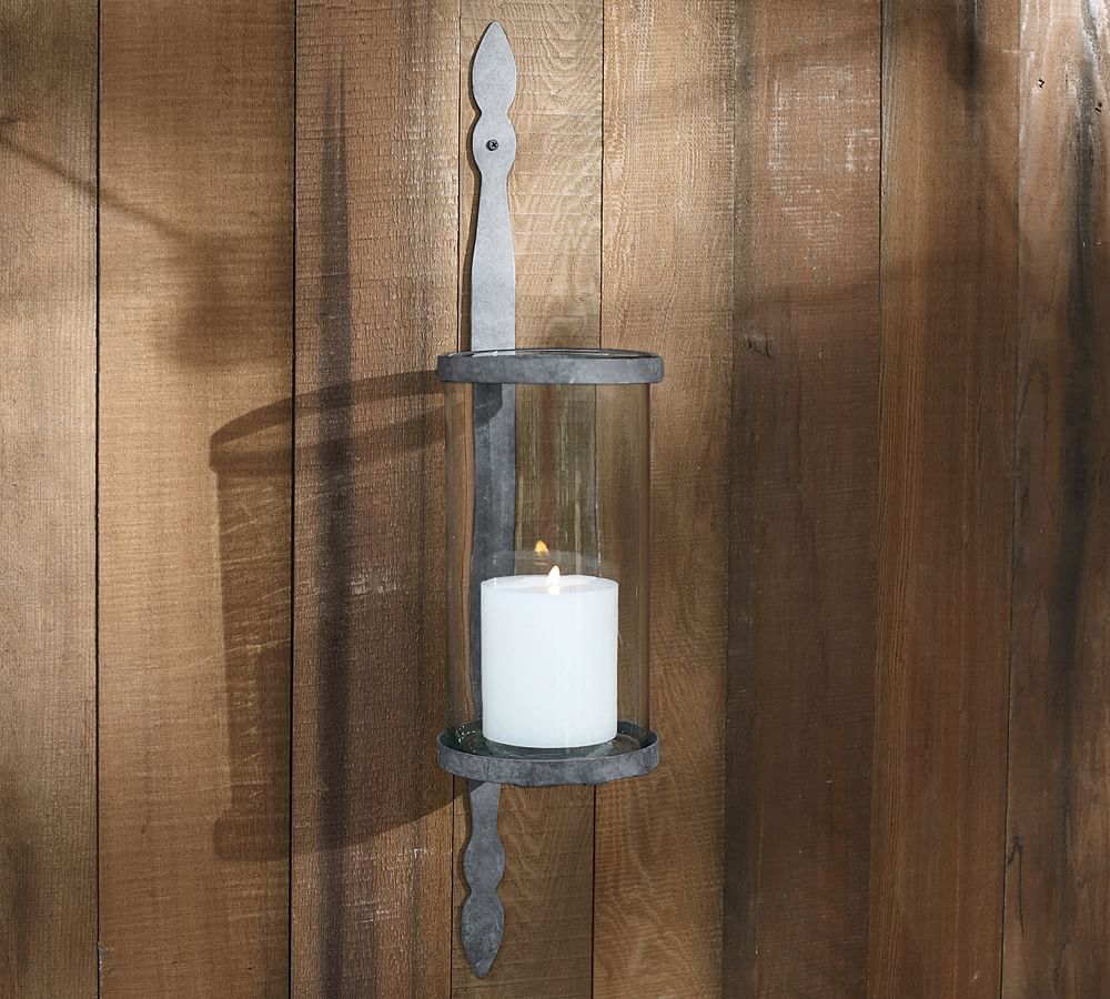 Galvinized Metal Candle Sconce