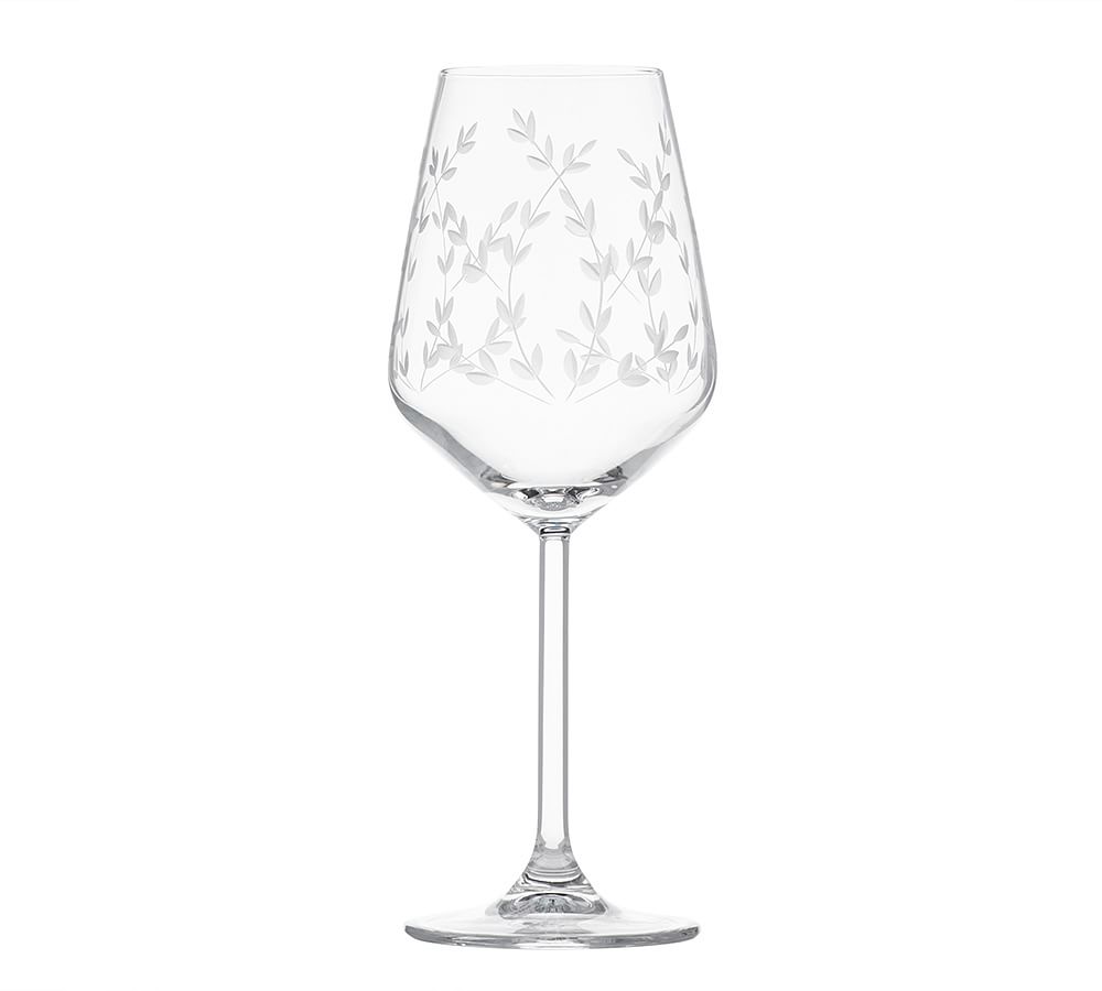 Etched Wine Glass, Set of 4