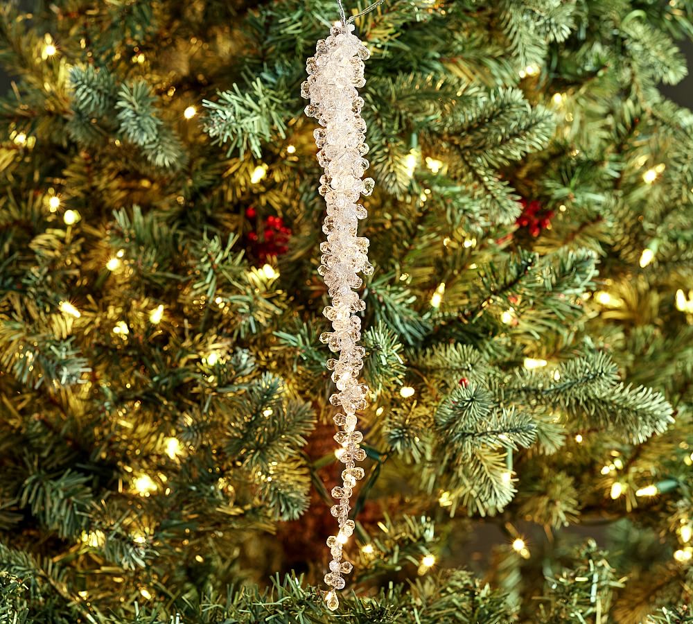 Lit Icicle Crystal Ornament