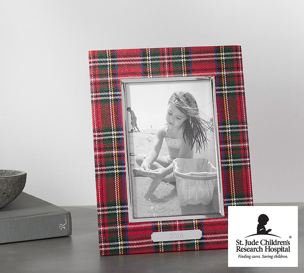 St. Jude Thanks And Giving&#174; Red Plaid Frame With Personalizable Plaque