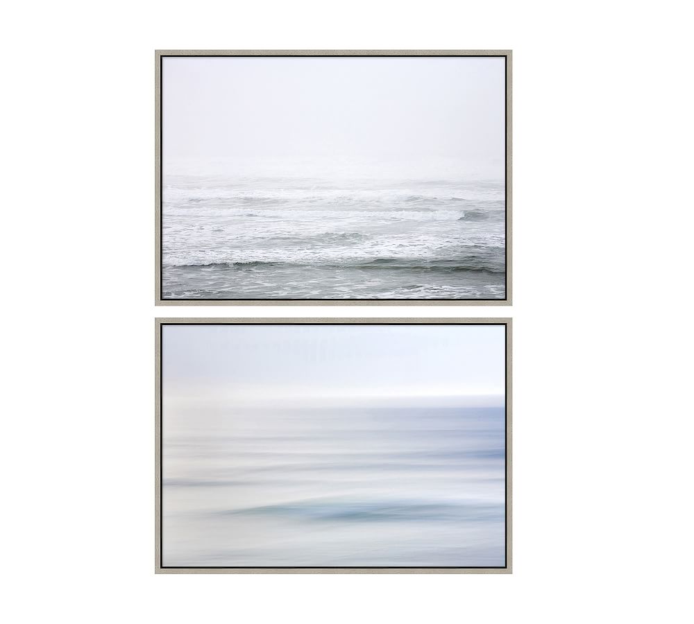 Misted Pacific Framed Canvas Print