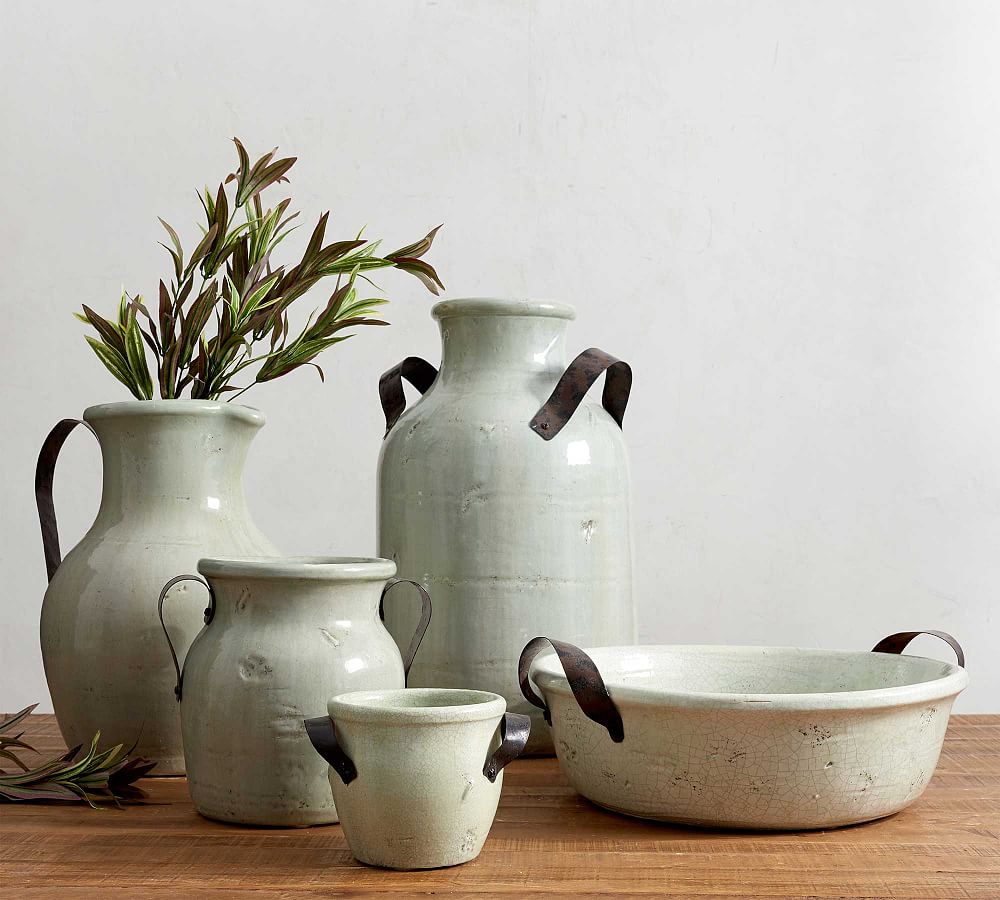Marlowe Ceramic Vase Collection - Blue