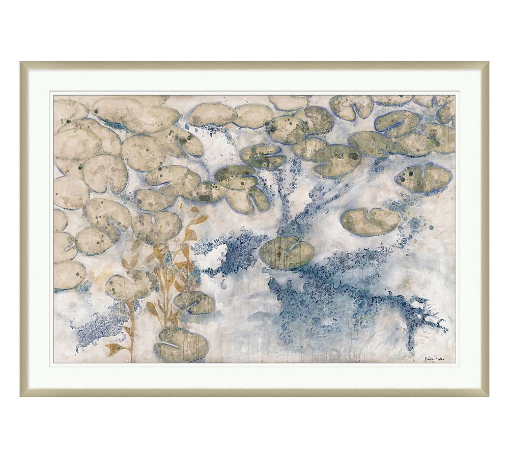 Pond Of Lilies Framed Paper Print