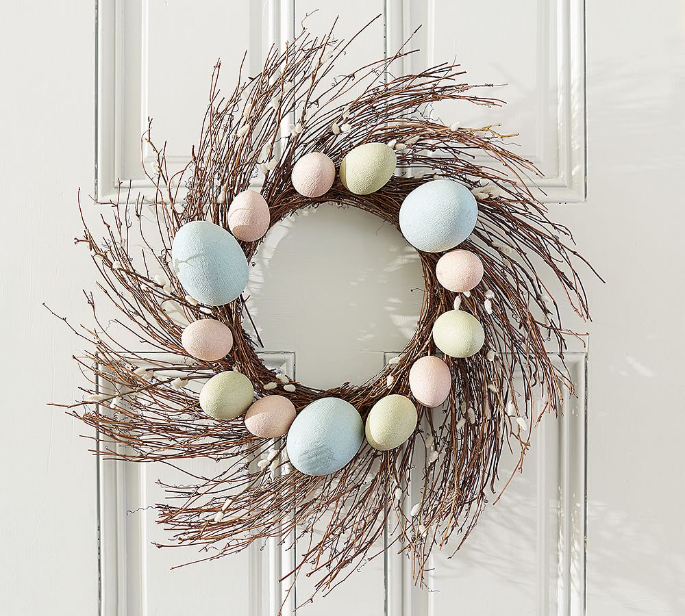 Pussy Willow &amp; Egg Wreath