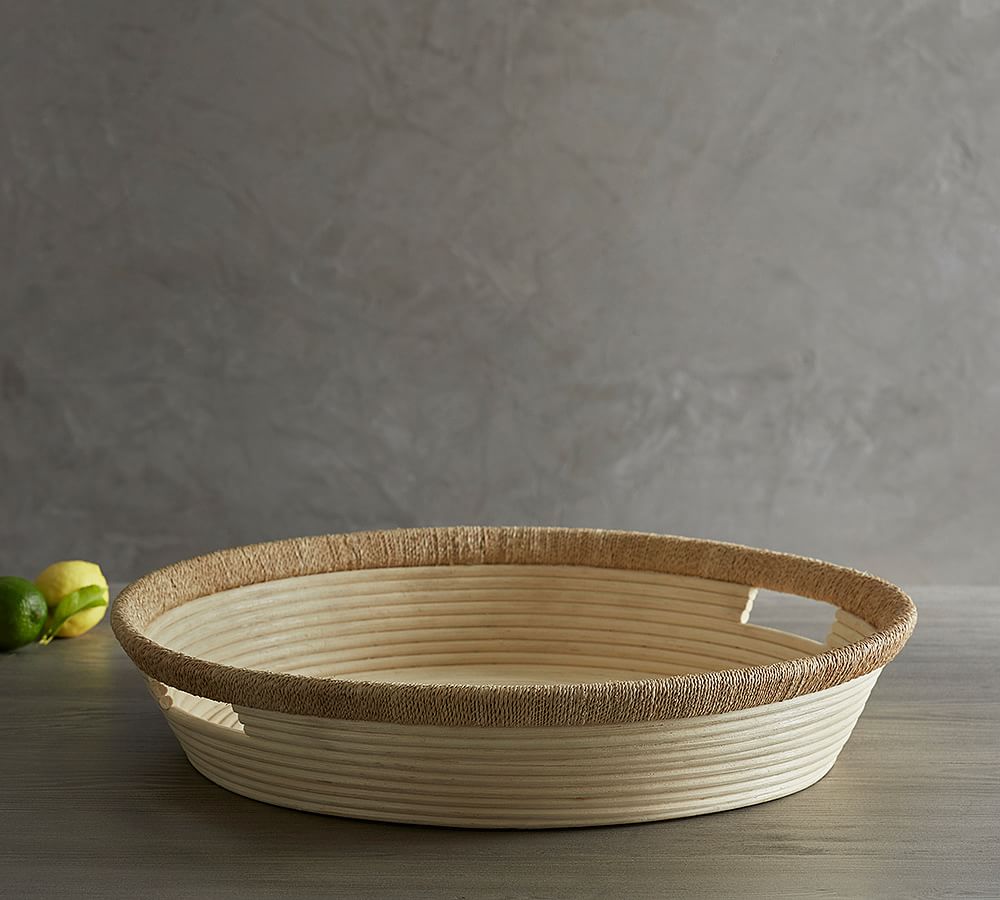 Concentric Reed Tray with Seagrass Trim