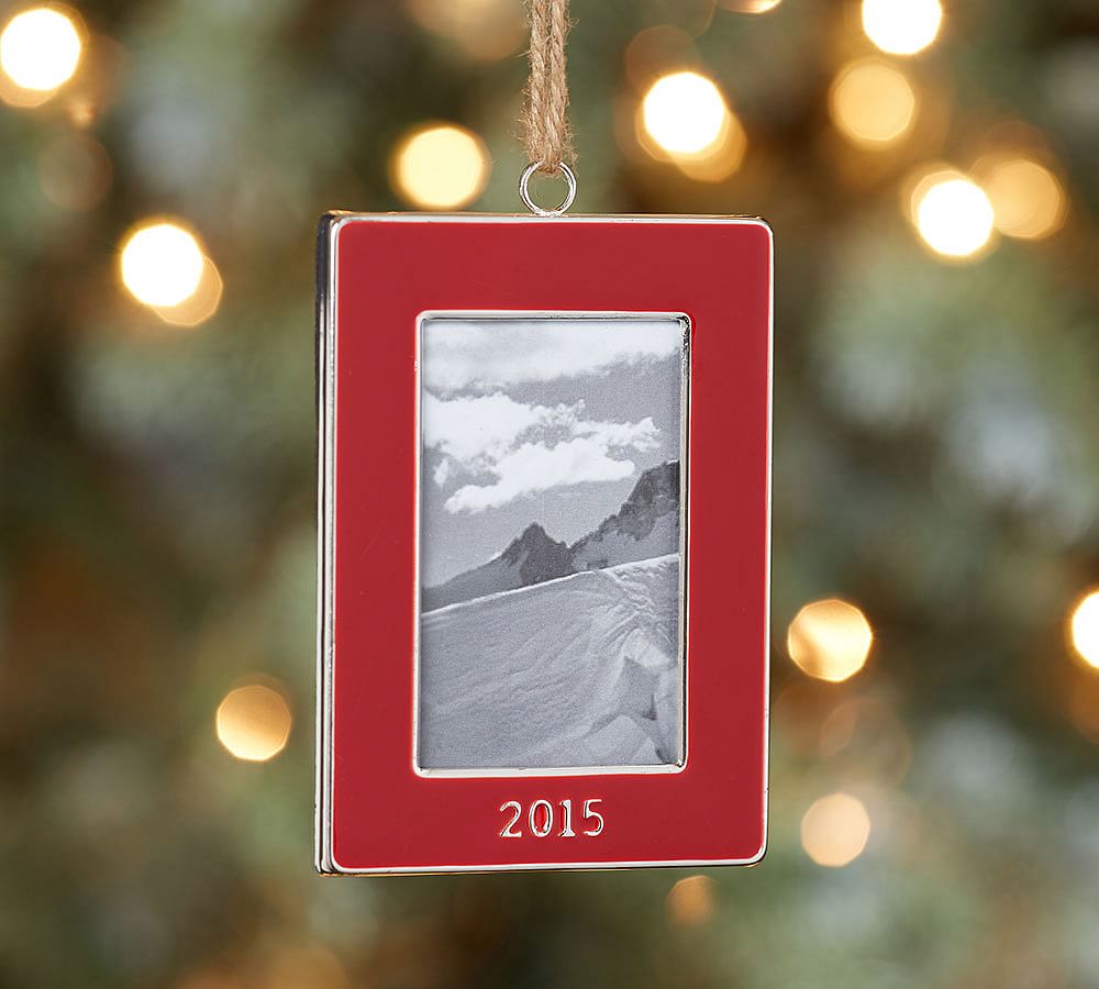 2015 Dated Red Enamel Frame Ornament
